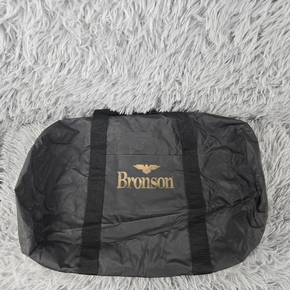Bronson 16.5 x 8 x 10 Black Nylon Round Small Duffel Bag